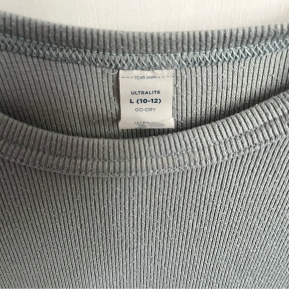 Old Navy Girls Long Sleeve Top - Soft Gray - Picture 2 of 3